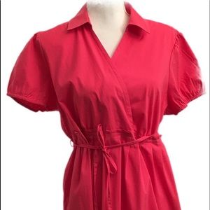 Motherhood Empire waist size Large pink w tie back